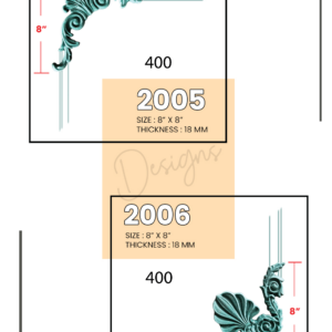 Navkar Interio 18MM Decorative Corner Moulding - 8 INCH × 8 INCH | 2006