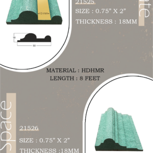 Navkar Interio 18mm Elevate Moulding with Gold Acrylic (0.75 INCH × 2 INCH) | 21525