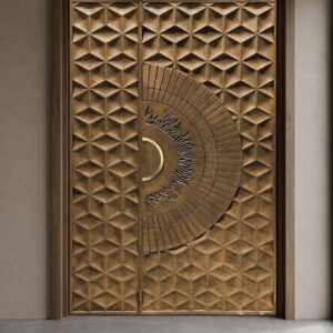 Navkar Interio Bronze Finish Slater Door (8 FT × 4 FT / 10 FT × 4 FT) | 1708