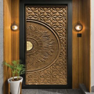 Navkar Interio Bronze Finish Slater Door (8 FT × 4 FT / 10 FT × 4 FT) | 1711