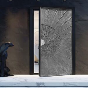 Navkar Interio Gunmetal Finish Slater Door (8 FT × 4 FT / 10 FT × 4 FT) | 1724