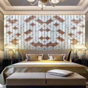 Navkar Interio 8mm Stefino Gunmetal Liquid Metal Panel (8 FT × 4 FT) | 1813