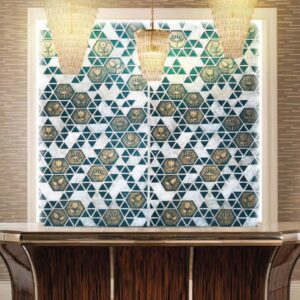 Navkar Interio 8mm Stefino Royal Blue Liquid Metal Panel (8 FT × 4 FT) | 1821