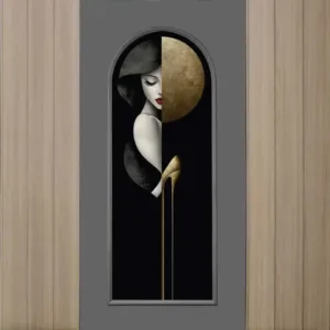 Atelier Wall Panel — Mocha Grey & Teak Wood Dark (AT-26)