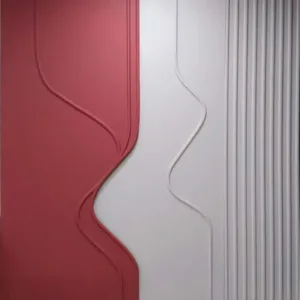 Élan Wall Panel — Red & White (EL-5)