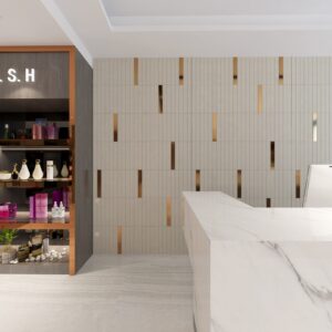 Fluted Gold Insert Panel