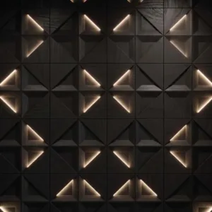Lumera Wall Panel — Black Wood (LM-7)