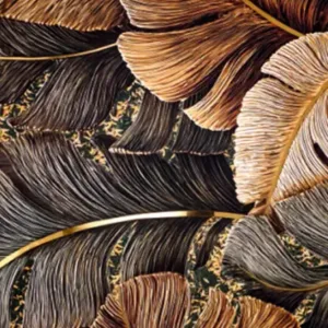 Reflet Mirror Panel — Bronze Palm (RF-013)